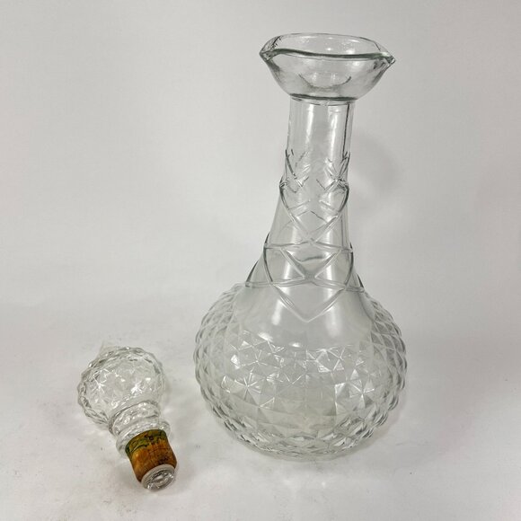 Vintage Smirnoff Vodka Glass Decanter Genie Bottle Federal Law Forbids Sale 50s - Picture 3 of 16